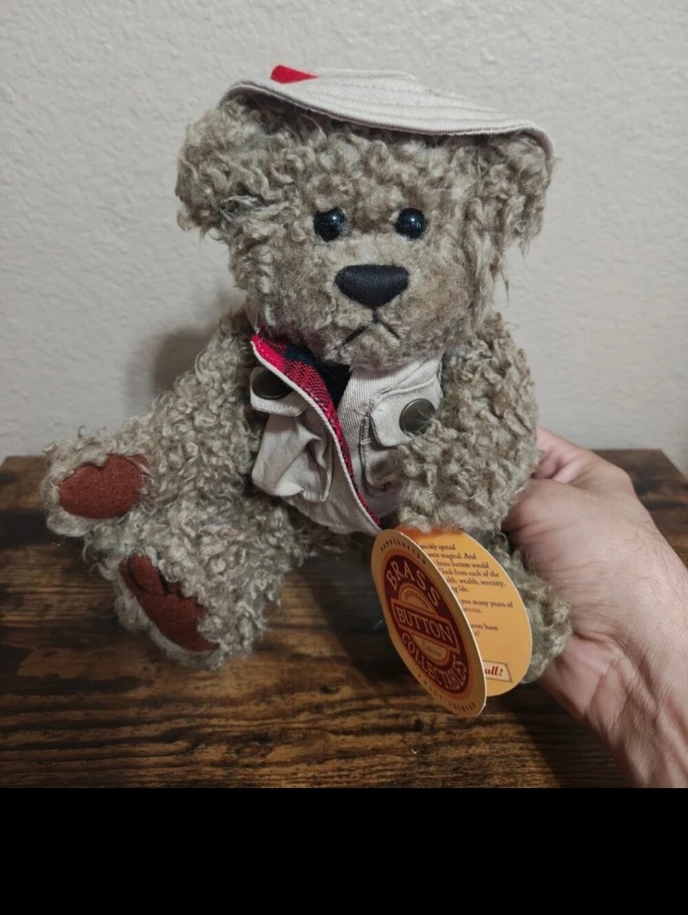 1997 Pickford Bears "Tanner" The Bear Of Health Brass Button Collectables Plush